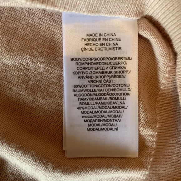 NWHT 🌸 Lauren Ralph Lauren Ruffled Cuffs Sweater Colton/Modal Dusty Ro… - Picture 8 of 8